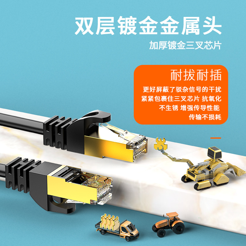 Six kinds of gigabit network cable computer router cat6 kinds of line finished jumper wholesale 1 meter 2/35m monitoring network cable