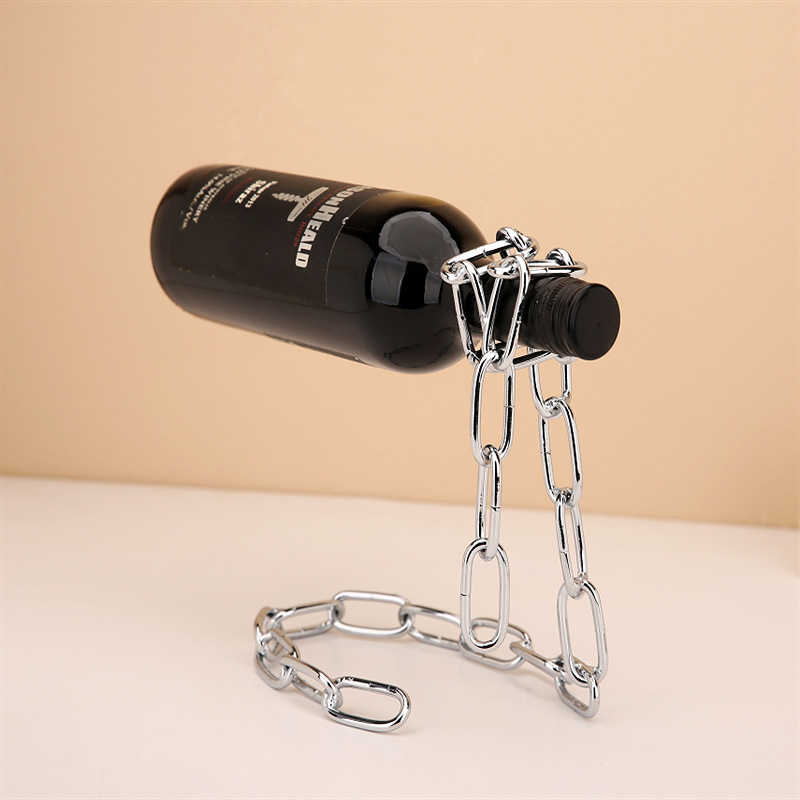 Chain Wine Rack magic chain wine rack creative personality simple European wine glass rack wine cabinet decoration ornaments