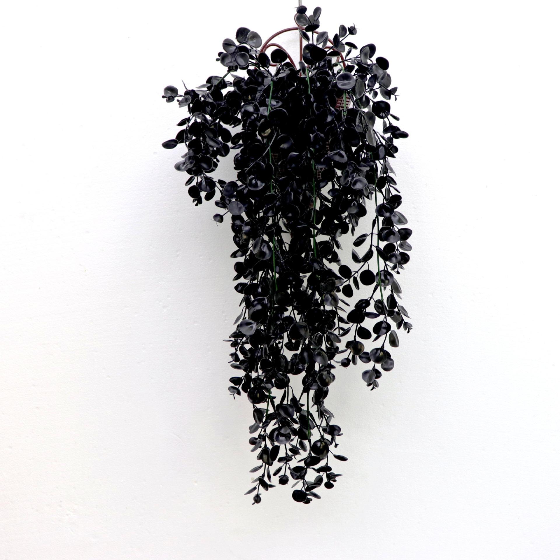 Popular Cross-Border Simulated Rattan 45 Mesh Round Leaf Eucalyptus Rattan Plant Eucalyptus Leaf Artificial Fake Flower Amazon