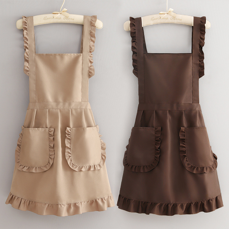 Фартук в корейском стиле с древесными ушами, стойкий к пятнам, для женщин, с логотипом для работы в маникюрных салонах