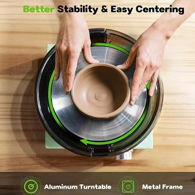 Mini Pottery Spinning Wheel Tiktok Version Fingertip Adult and Children DIY Pottery Spinning Wheel Pottery Teaching Equipment