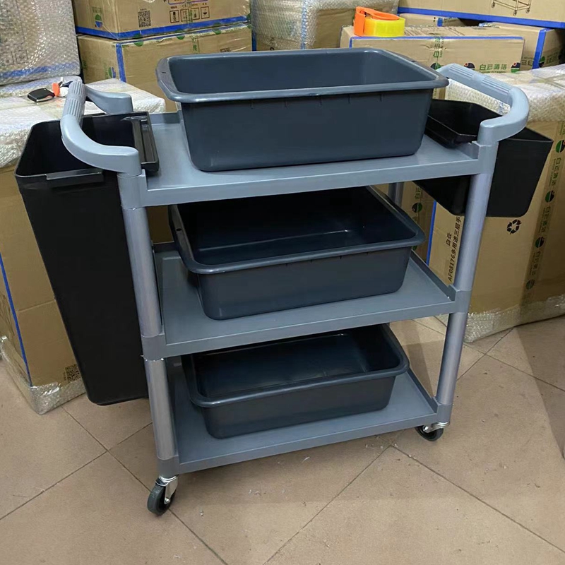 Thickened Hotel Tableware Collection Box, Bowl Basket, Plastic Vegetable Basket, Security Inspection Box, Restaurant Long and Short Hanging Bucket, Dining Cart Collection Basin