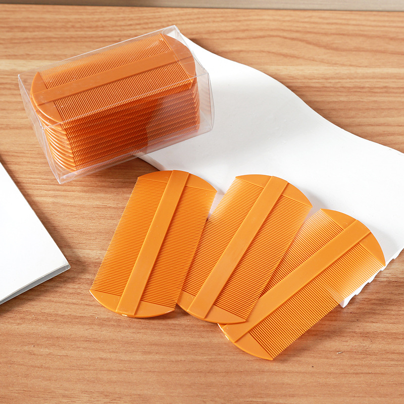 Маленький гребень с двойной стороной в коробке, пластиковый гребень для кожи головы, гребень для вшей, гребень за два доллара, аксессуары для волос