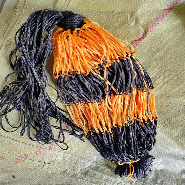 Black and yellow ball pocket basketball net thick nylon thread pure hand-woven ball Net Solid Portable Universal