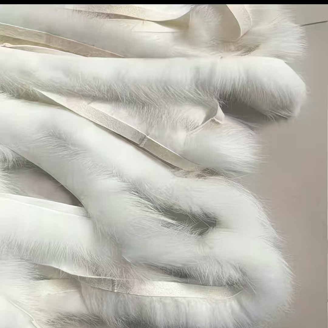 Real Rabbit Fur Strips, Accessories, Fur Edges, Lace, Fashionable Decorative Materials, Clothing Accessories, Rabbit Fur Strips, Fur Edges