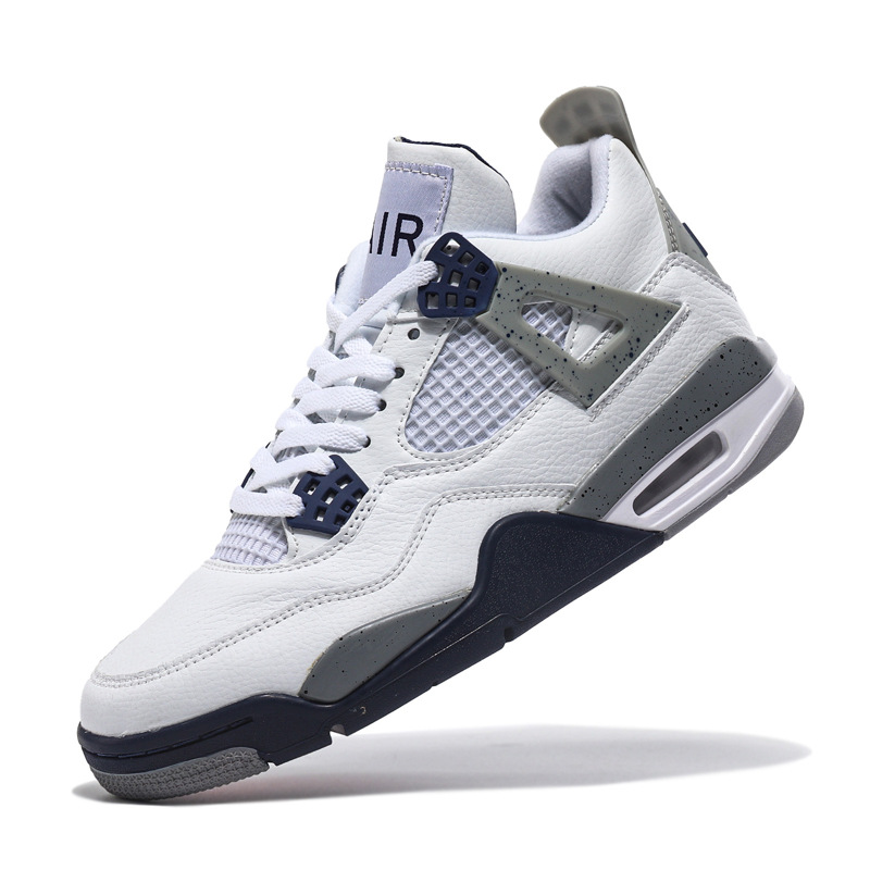 Оптовая продажа чистых оригинальных Aj4 Мужские и женские кроссовки от завода Putian, Белый цемент Спортивные баскетбольные кроссовки, Дышащие и увеличивающие рост