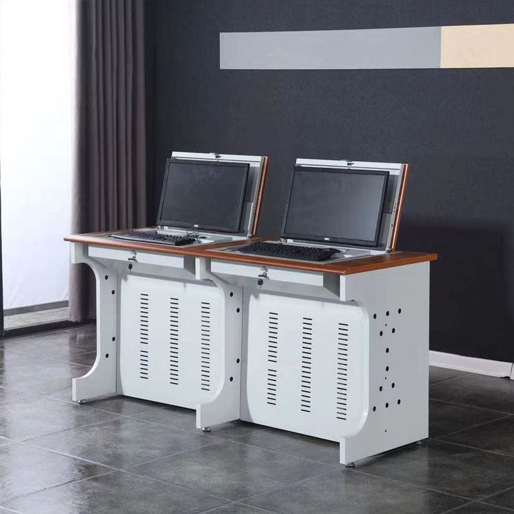 Flip computer desk school multimedia computer desk conference table hidden display flip desk training study desk