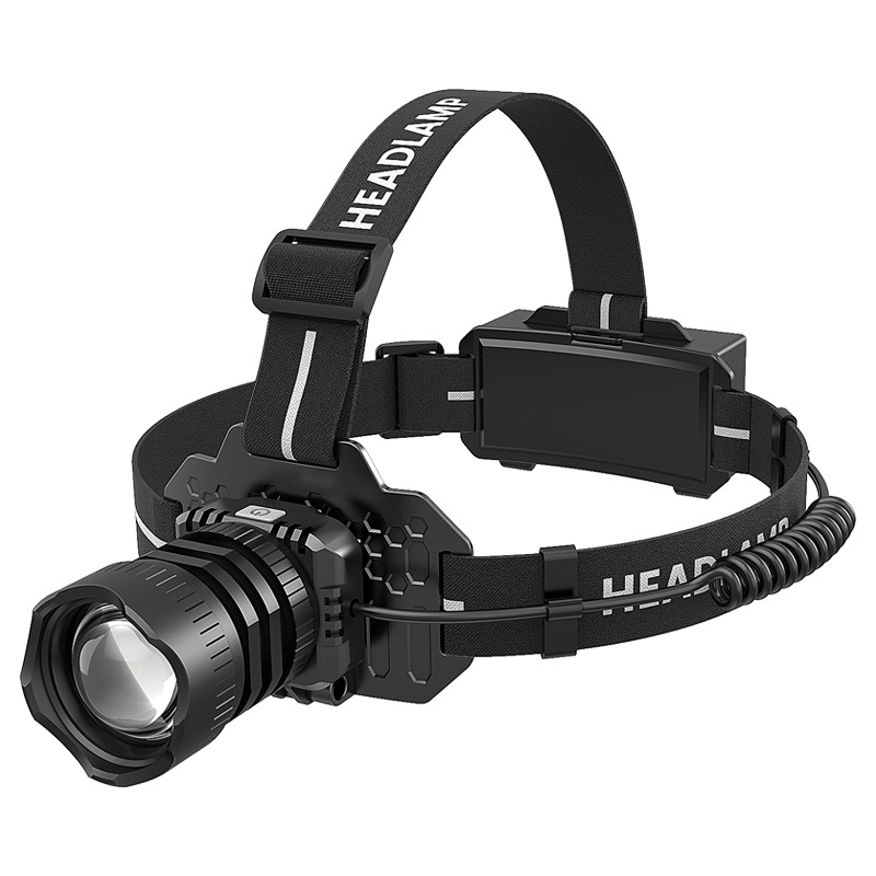 Factory wholesale head-mounted Type-c rechargeable outdoor fishing sensor light highlight P50 zoom led strong light headlight