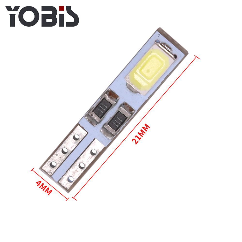 Youbisi motorcycle modified T5 car instrument light indicator 2LED 5630 is White warm white highlight