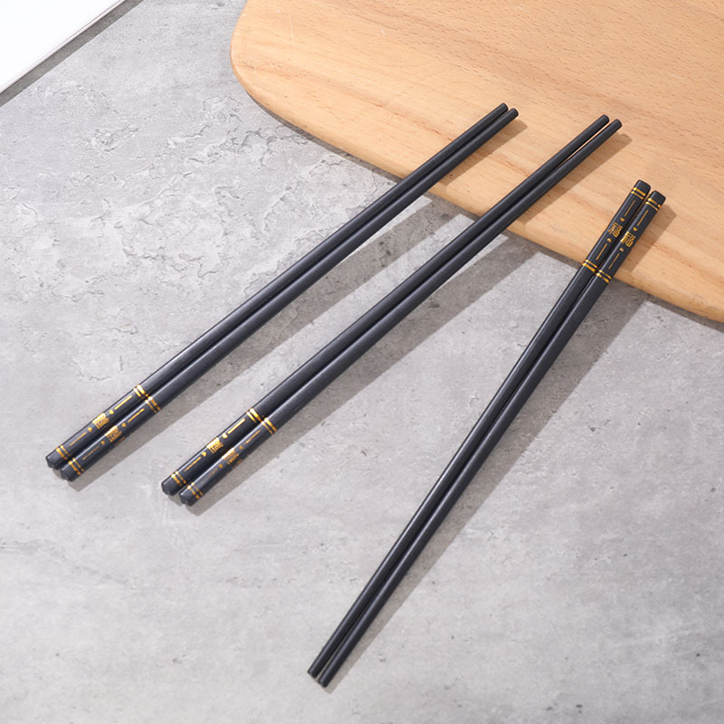 5 Pair OPP Color Jin Fu Home Hot Jin Fu Heart Alloy Chopsticks Love Fu Bronzing Alloy Chopsticks