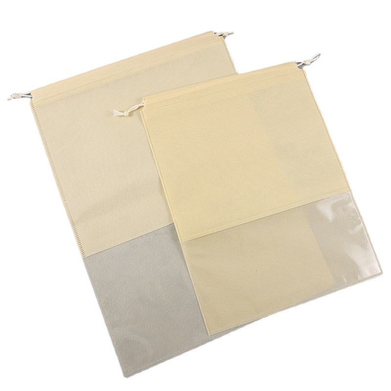 Manufacturer Supplies Colorful Non-Woven Double Drawstring Flap Pocket Pants Shoe Storage Bag with Colorful Printing Logo