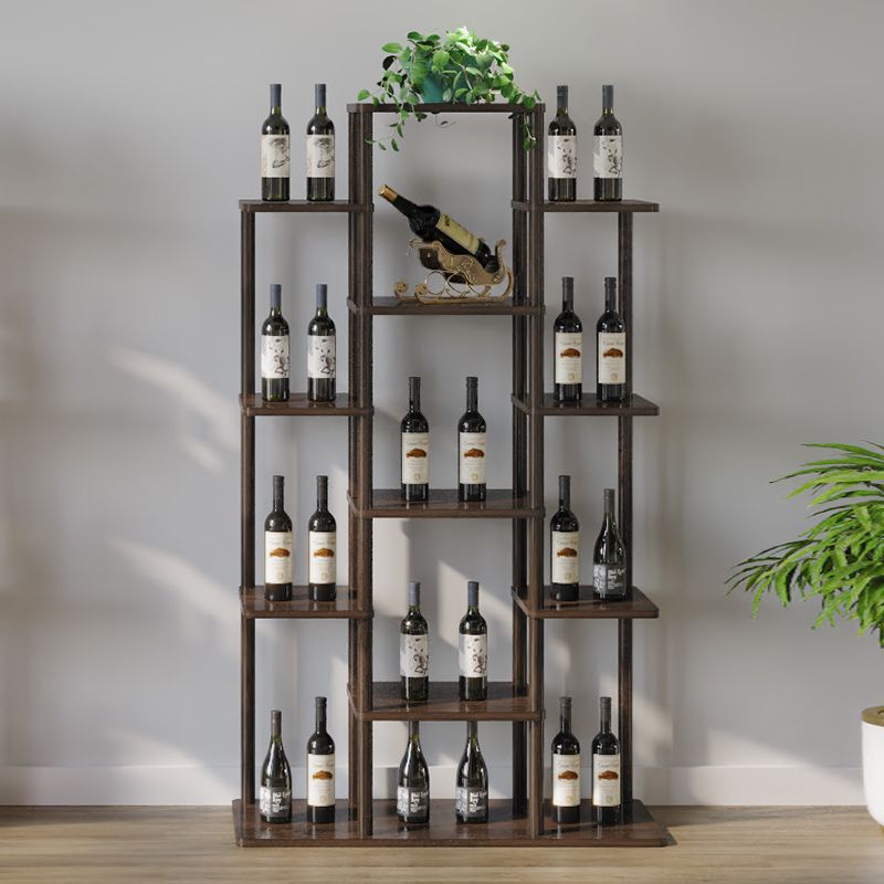 Multi-Layer Floor-Standing Wine Cabinet Display Cabinet Modern Simple Internet Celebrity Wine Cabinet Chinese Solid Wood Home Wall Storage Rack Living Room