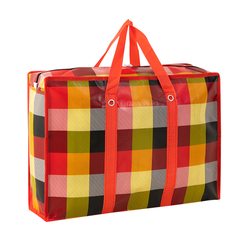 Factory sales large capacity color printing film Non-woven bag moving bag luggage bag travel bag woven snakeskin bag