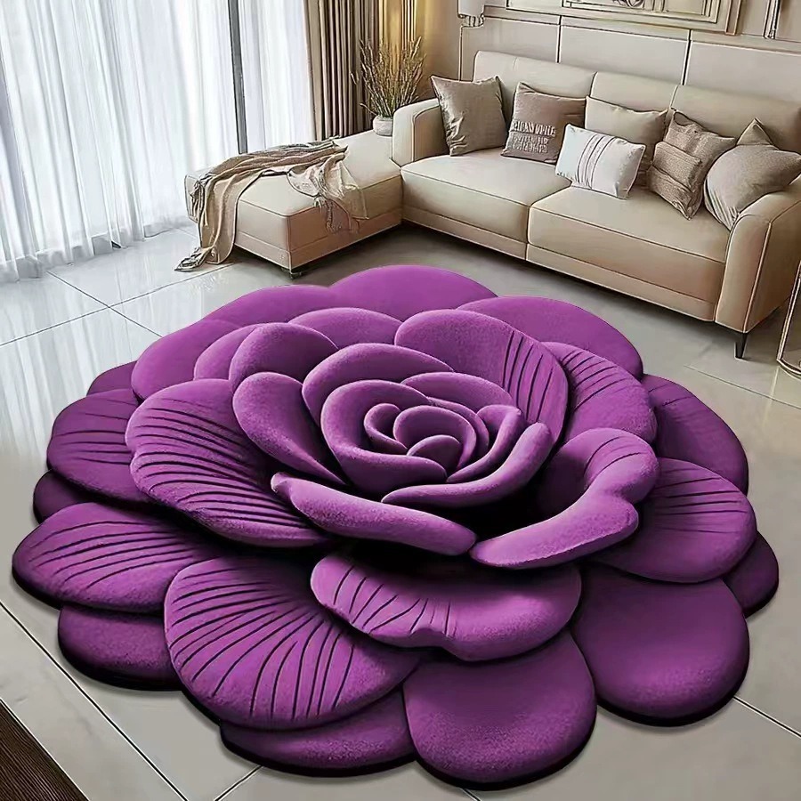 Cross-Border Special-Shaped 3D Peacock Floor Mat Bathroom Absorbent Floor Mat Living Room Coffee Table Decoration Non-Slip Foot Mat Entrance Door Mat