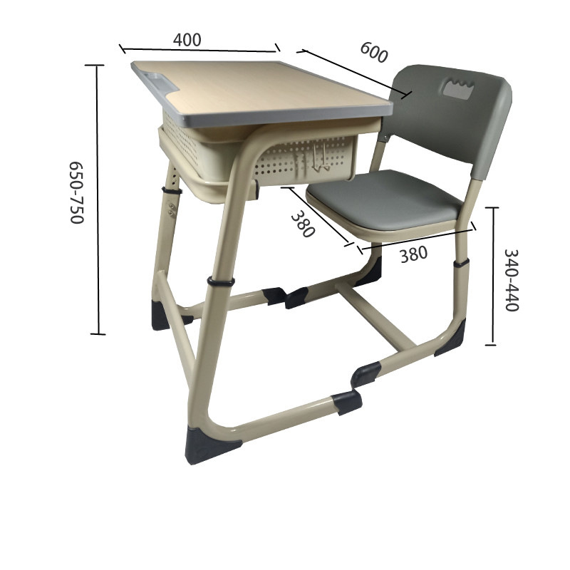 Single-Person Study Desks for Primary and Secondary Schools Are Training and Tutoring Institutions, School Desks and Chairs, Adjustable Desks and Chairs for School Classrooms