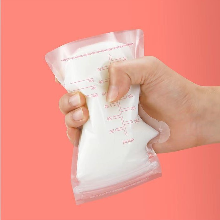 Ready Supply of 250ml English Version Milk Storage Bags, 30 Pieces in Box, 120 Pieces in Box, Cross-Border E-Commerce Fresh-Keeping Bags