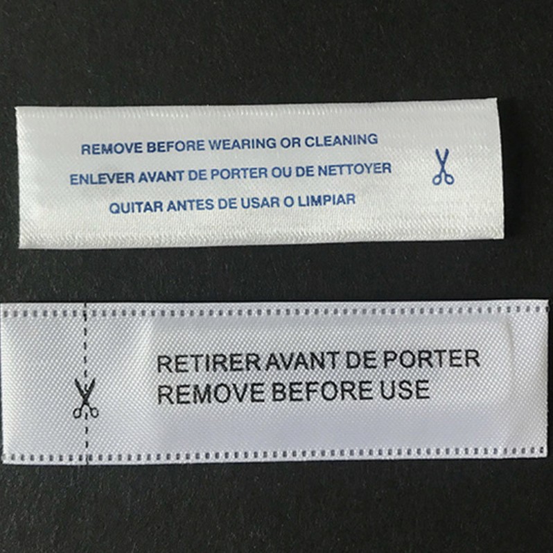 Wholesale printable clothing cloth label washing mark supermarket anti-theft weaving mark clothing anti-theft mark security mark anti-theft label