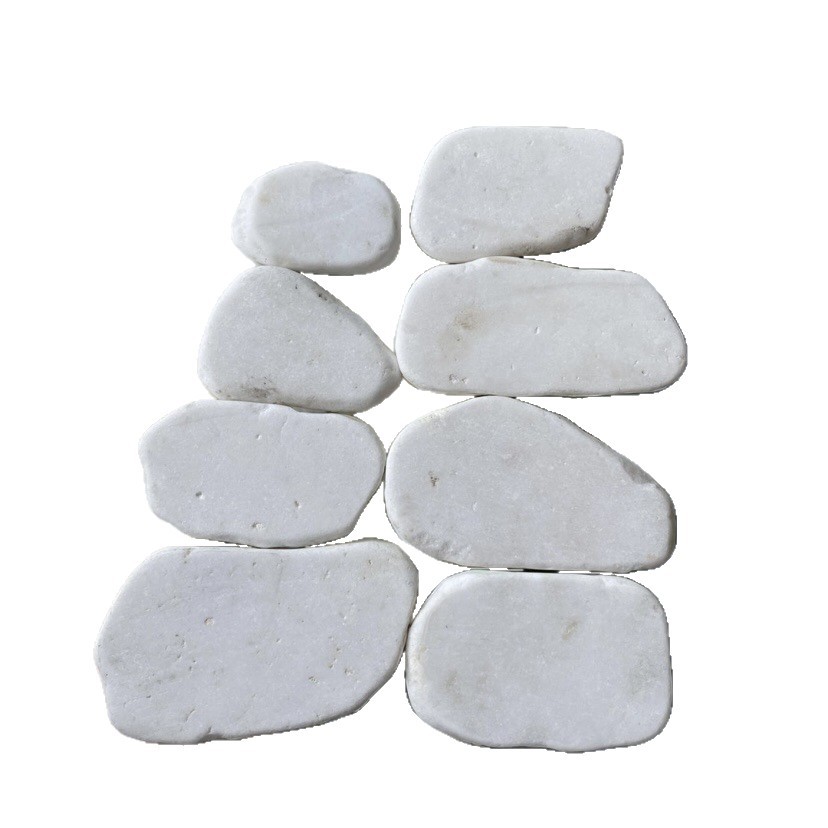White Pebble Pieces DIY White Background Flat Stone Pebbles Hand-Painted Painting Pieces Floating Stones Creative Hand-Painted Stones