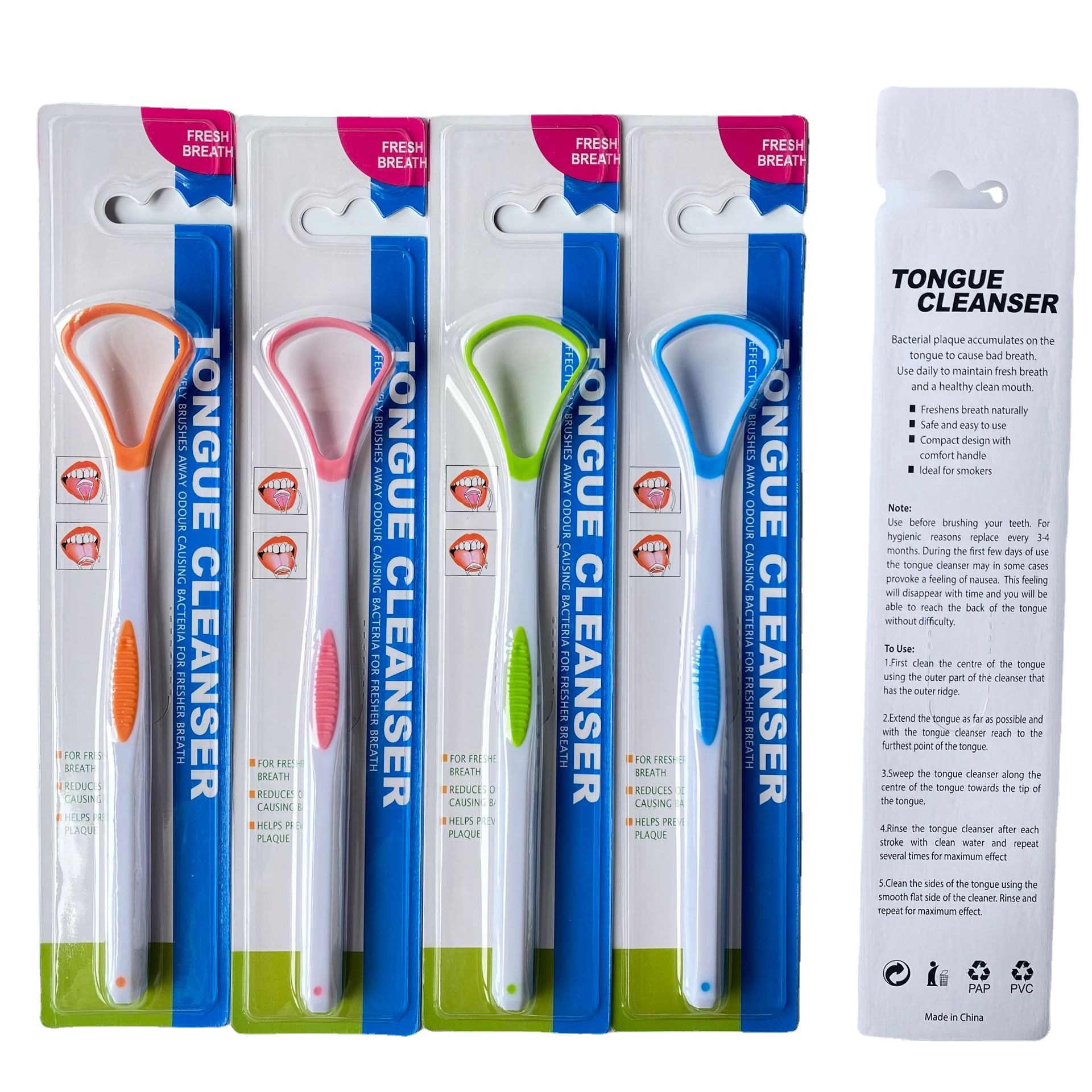 Скребок для языка для удаления неприятного запаха толстого белого налета на языке уход за полостью рта индивидуальная упаковка