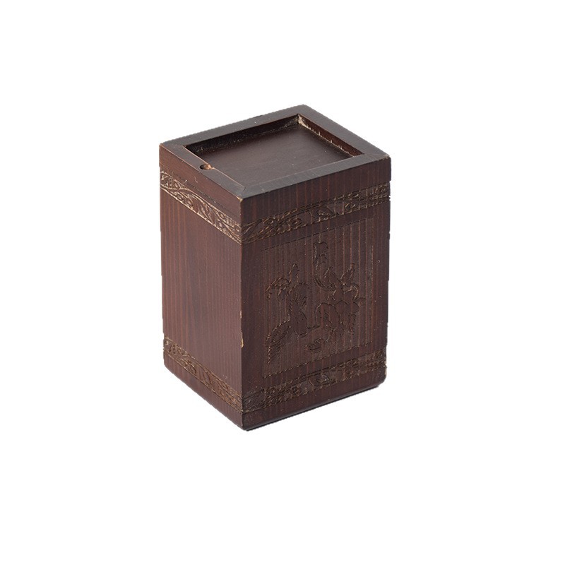 Solid Wood Carved Urn Pet Funeral Supplies Pet Ashes Storage Box Pet Funeral Box Commemorative Urn
