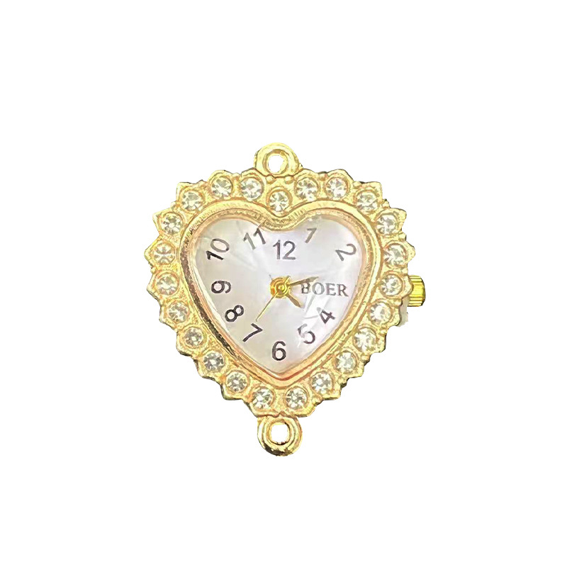 Cross-border heart-shaped diamond rhinestone DIY watch watch watch dial accessories adjustable time normal movement