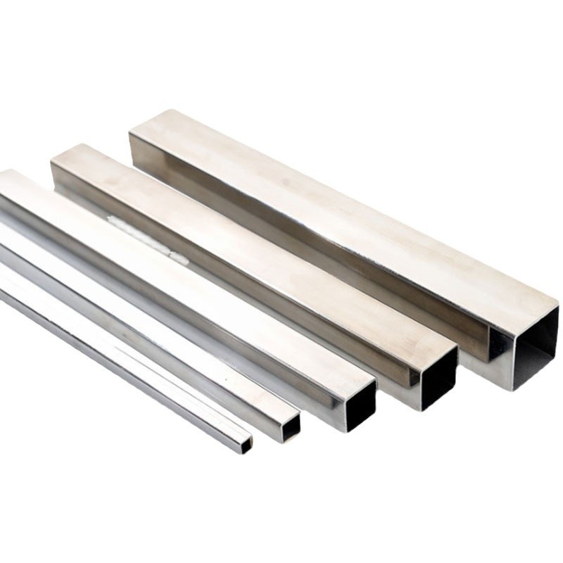 Guangdong Spot Stainless Steel Square Tube 304 Stainless Steel Rectangular Tube Decoration 201 Stainless Steel Brushed Mirror Square Tube