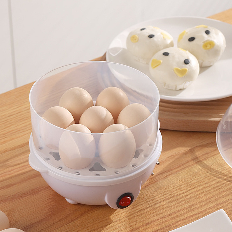 Egg Cooker with Automatic Power Off, Household Single and Double Layer Mini Multi-Functional Breakfast Machine, Egg Steamer, Anti-Dry Burning, Automatic Power Off