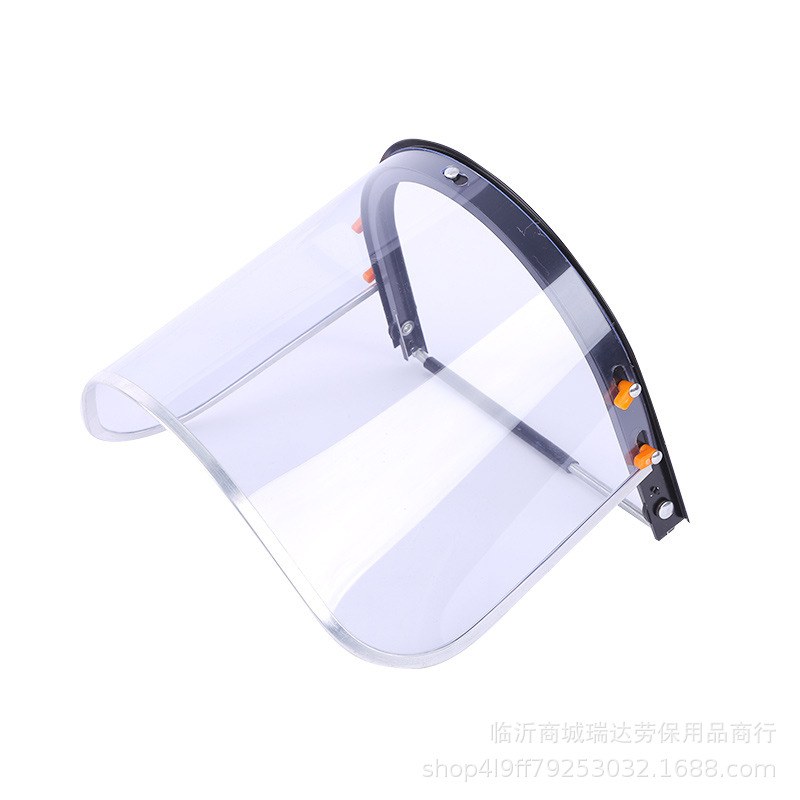 Factory supply PVC aluminum bracket face screen welding protective mask polished dust-proof splash-proof impact-proof face screen