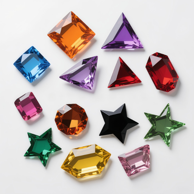 [Custom Processing] Irregular Shaped Rhinestones DIY Nail Accessories Hand-Sewn Pointed Rhinestones Flat-Back Rhinestones for Clothing and Bag Pendants