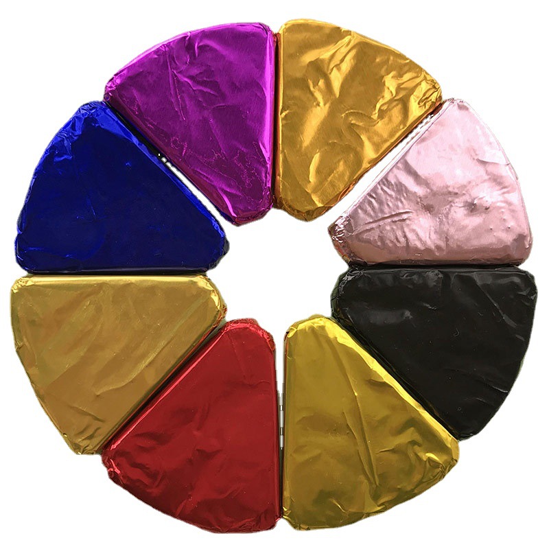 8*8cm tin foil color golden chocolate black sesame pill Dragon Pearl Tuo tea leaf Wormwood packaging aluminum foil paper smooth