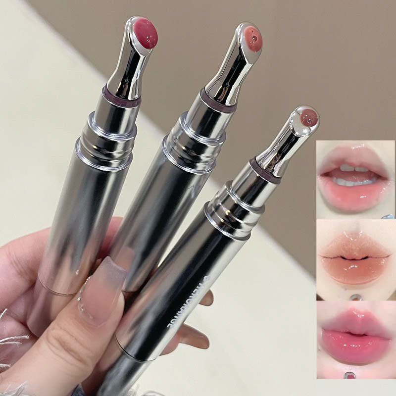 Light-faced white boiled water coagulation color reflecting dye bright lip gloss holding makeup color moisturizing doodle lip gloss mirror lip glaze