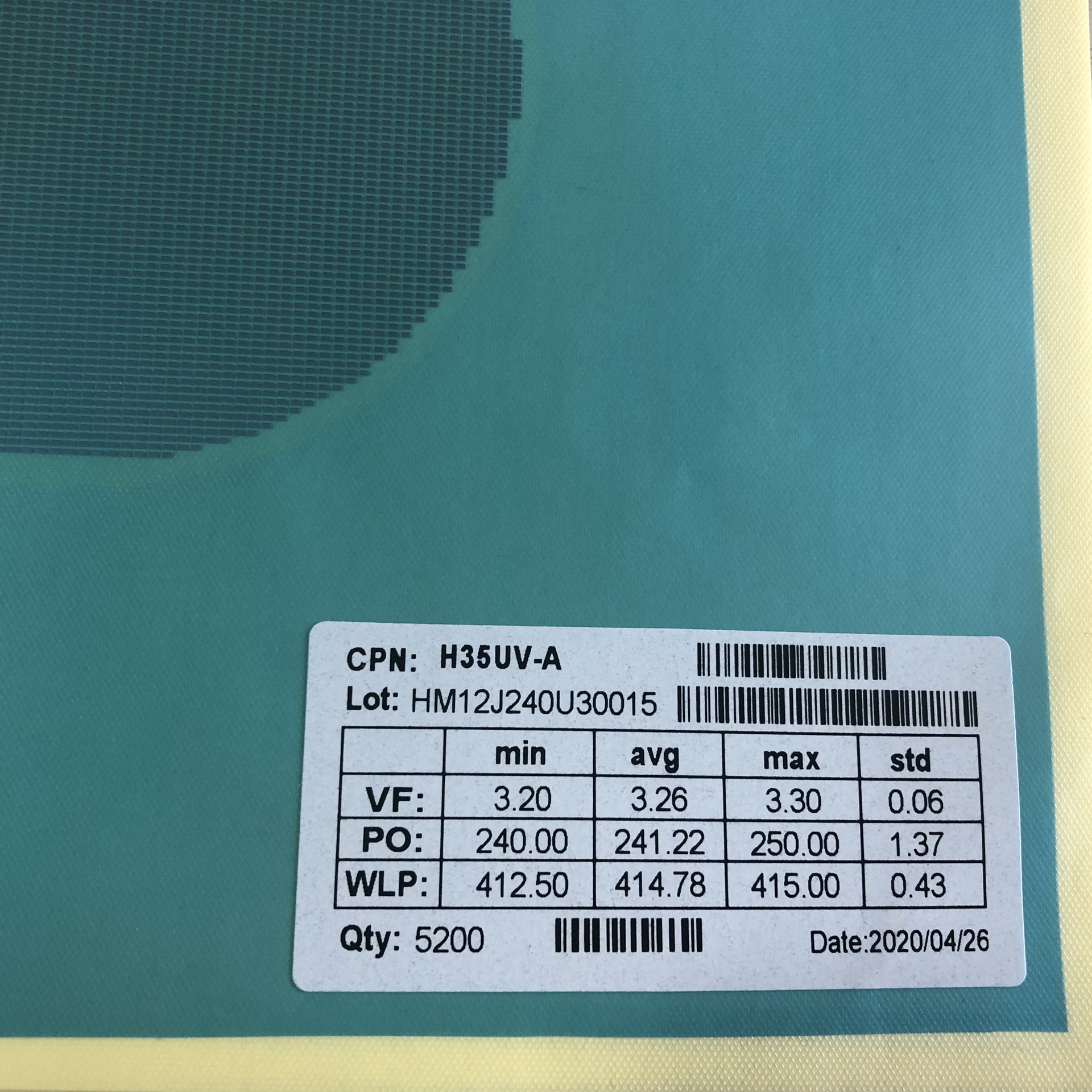 Purple Light Medium Power Led Chip 150Ma Purple Light Chip Wafer Patch for Nail Curing