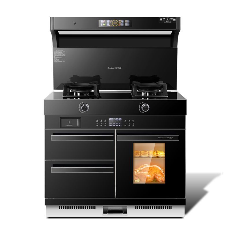 Integrated Stove for Home Use, Multifunctional Kitchen Stove with Variable Frequency Disinfection Cabinet, Eco-Friendly Side-Suction Range Hood, Steam Oven, and Energy-Efficient Stove