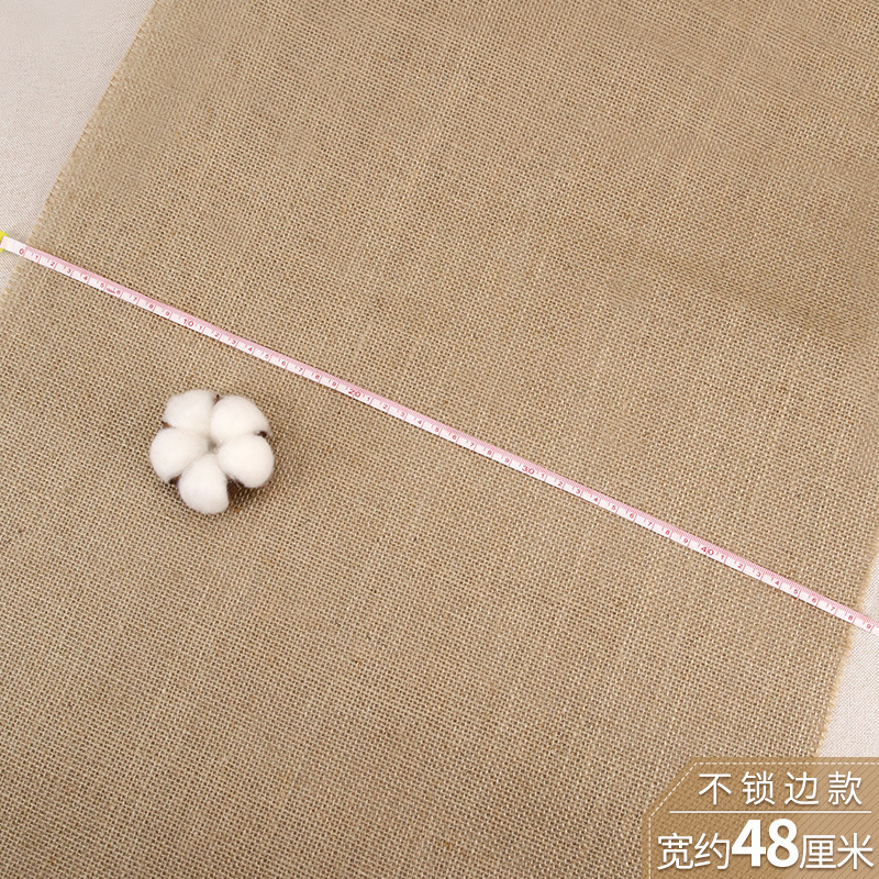 Burlap Rolled Linen Webbing Jute Cloth Strip Jute Fabric Christmas Wedding Table Flag Chair Back Linen Roll