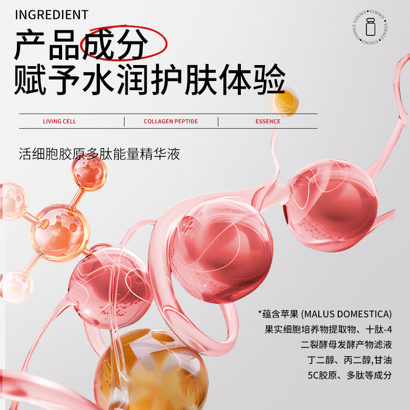 Teiener Live Cell Collagen Polypeptide Energy Essence Hydrating, Moisturizing, Lightening, Firming and Anti-Wrinkle Hospital Line Wholesale