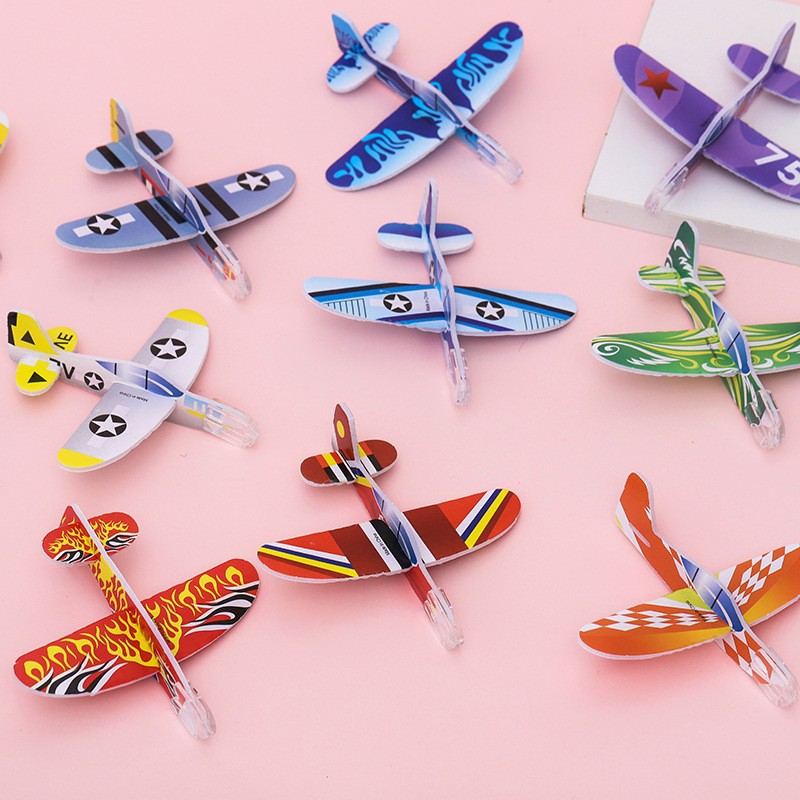 DIY hand throwing foam small aircraft mini Aviation aircraft model outdoor children's toy gift wholesale cross-border