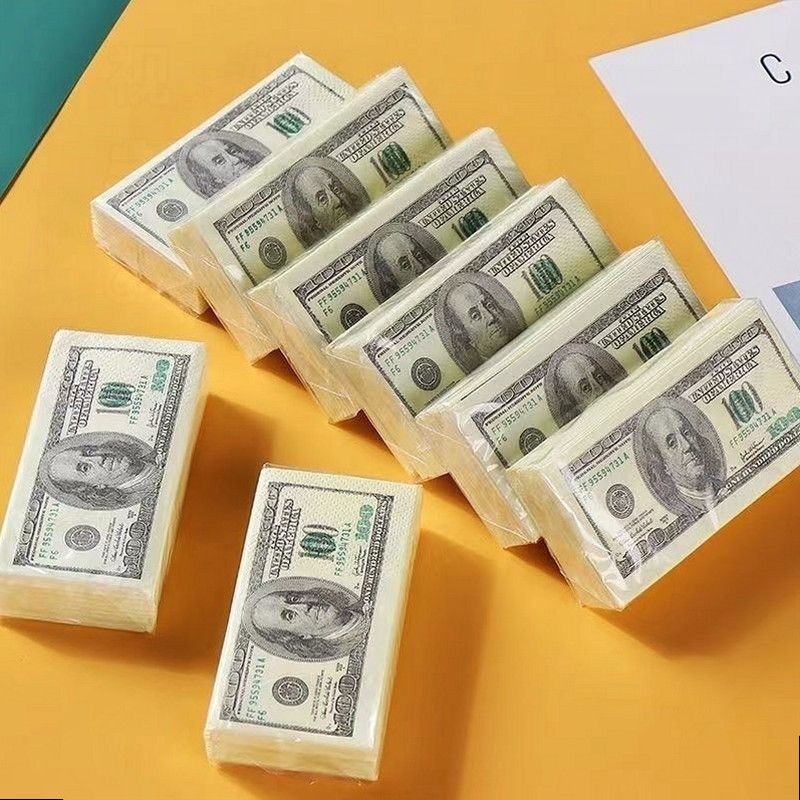 Бумажные салфетки с рисунком, портативные, в наличии