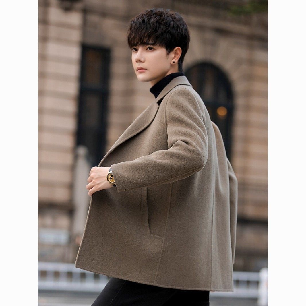 Winter Niche Suit Tops for Men, Thickeneded Jackets, Korean Style Loose Non-Cashmere High-End Suits for Men