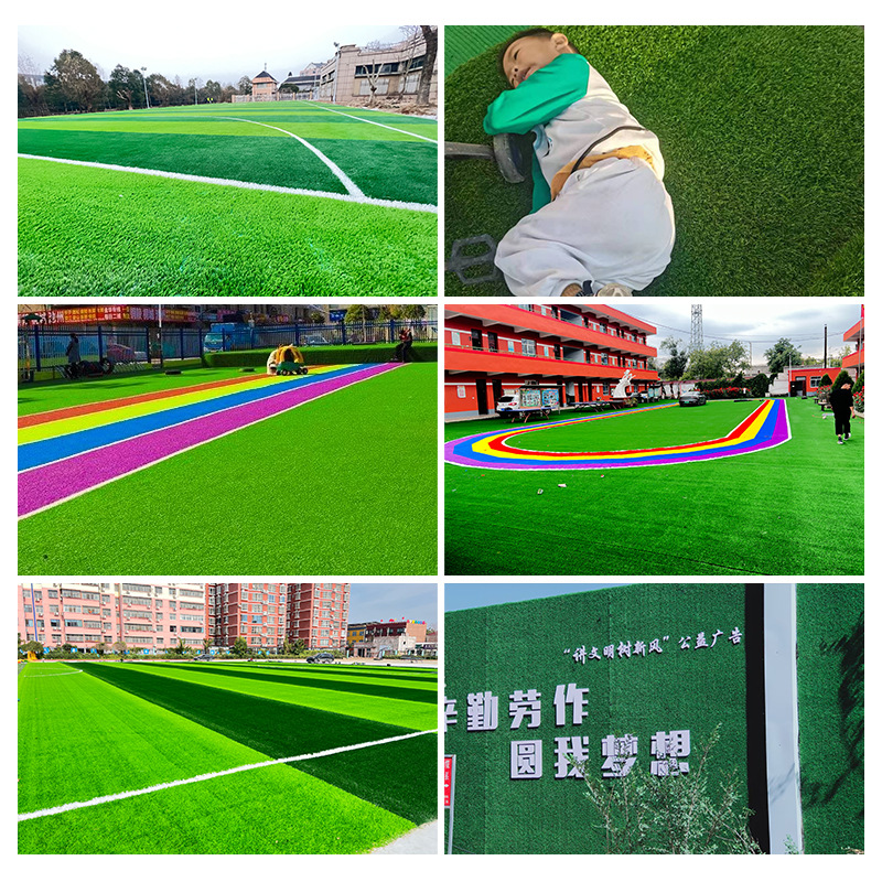 Artificial simulation lawn kindergarten lawn football field carpet artificial grass outdoor engineering enclosure plastic fake turf