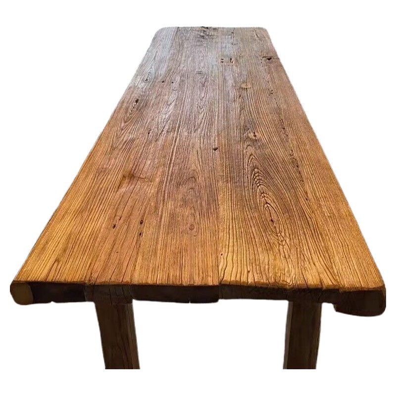 Old Elm Door Panel Table, Retro Large Board Table, Nostalgic Bar Table, Old Wooden Board, Log Table, Weathered B&B Hotel Tea Table