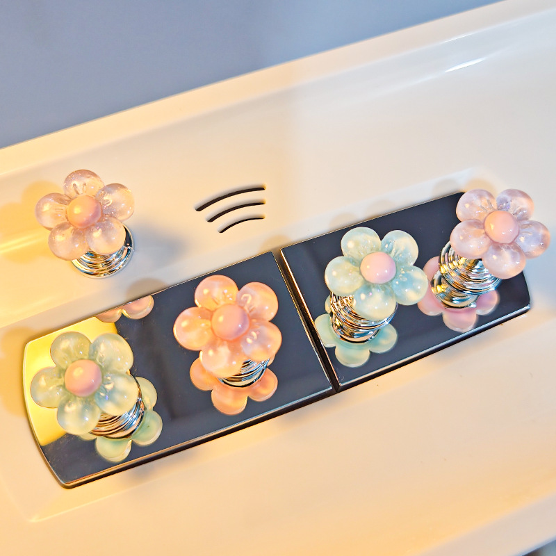 Little Red Riding Book Same Flower Toilet Press Long Nail Manicure Special Universal Creative Toilet Flush Switch