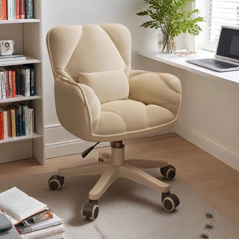 Компьютерный стул, комфортный для сидения, с подлокотниками, офисный стул, домашний стул для девочек, стул для макияжа, подъемный вращающийся стул для общежития