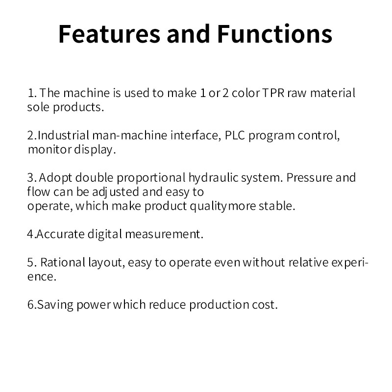 Two Color Tpr Sole Making Machine