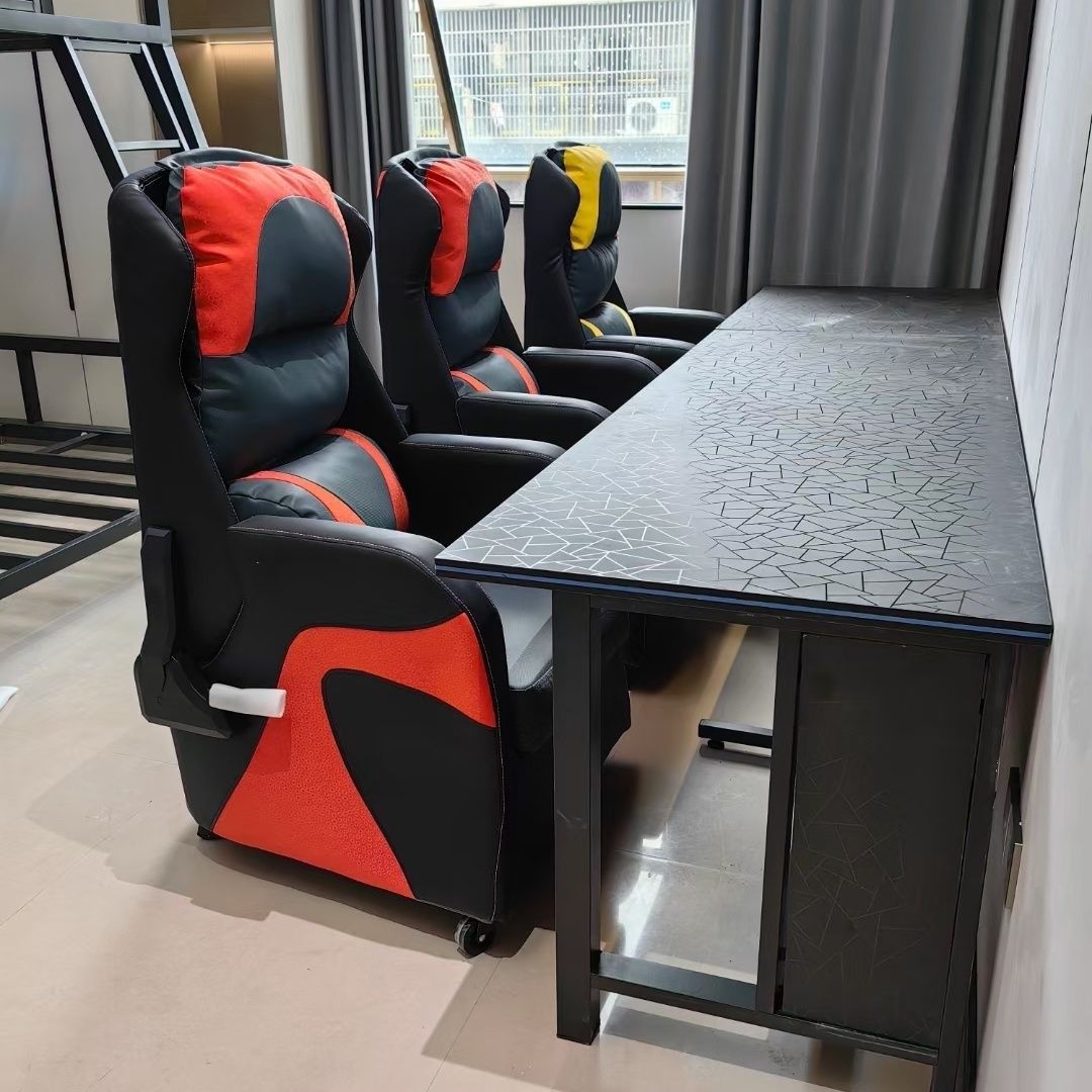 Столы и стулья для интернет-кафе, верхние и нижние слои, стол с воздушным охлаждением, антивандальный стол и стулья для киберспорта, интегрированный шасси