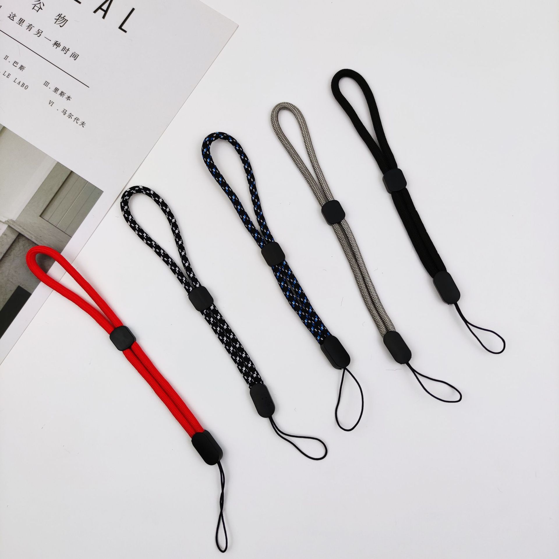 4.0mm thick adjustable hand rope Bluetooth small stereo U disk lanyard silk screen wrist mobile phone lanyard factory