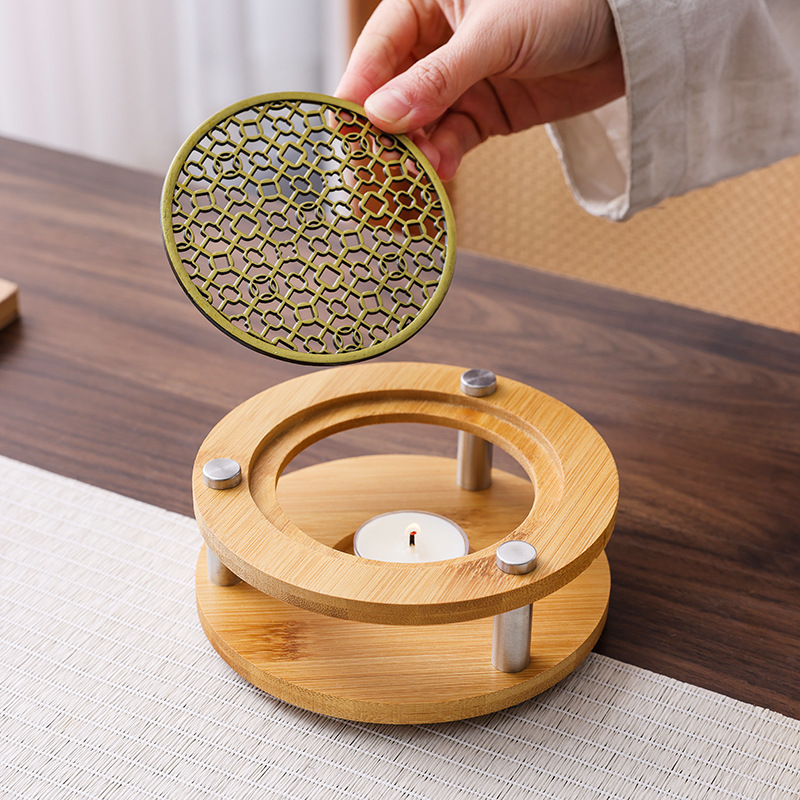 Walnut Tea Candle Warmer Tea Stove Tea Warmer Candle Tea Warmer Tea Stove Tea Warmer Stand Tea Dryer