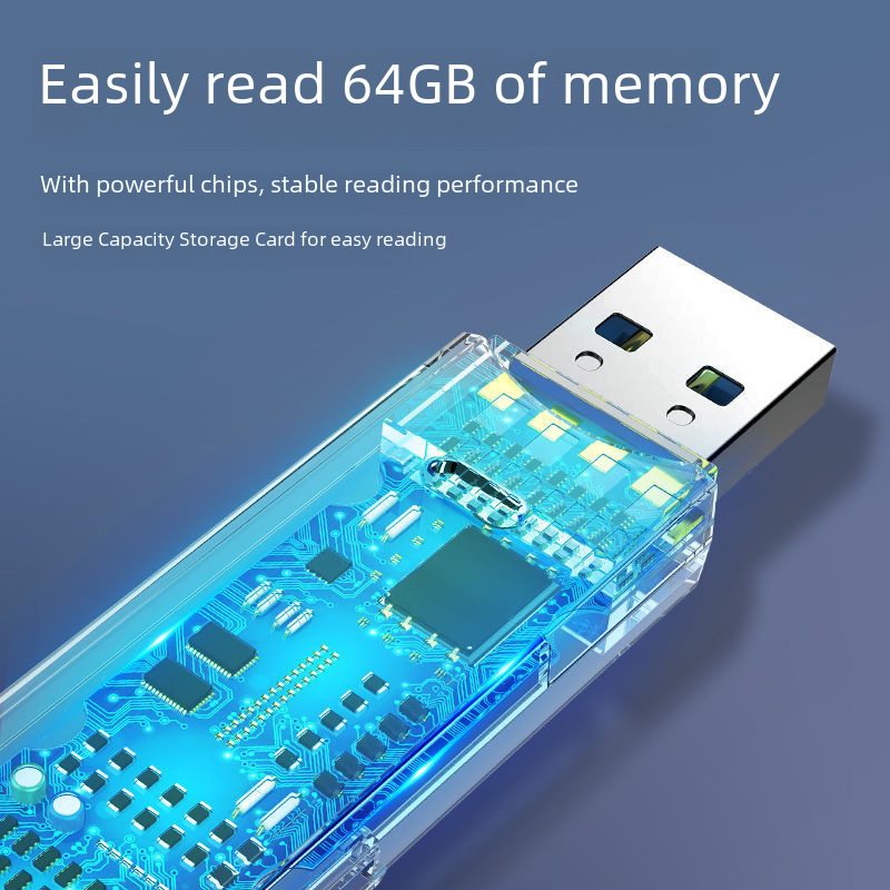 Multifunctional 2-in-1 3.0 high-speed card reader support TF/SD card applicable camera computer car notebook