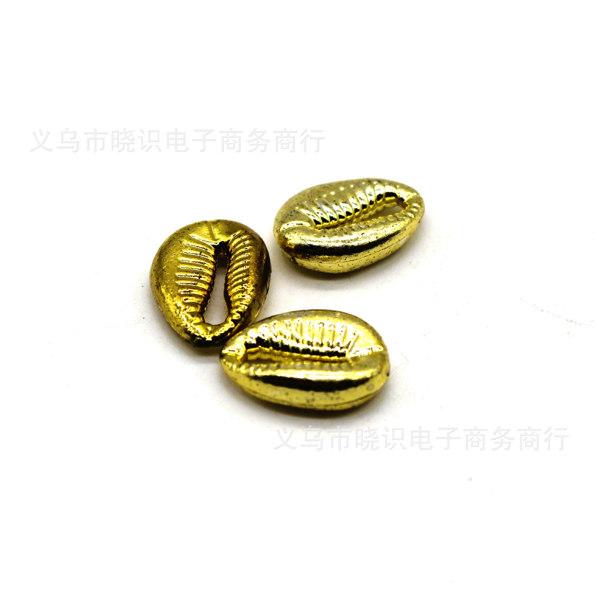 ccb electroplated shell imitation gold perforated plastic beads handmade DIY jewelry necklace beaded