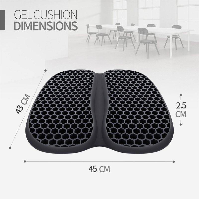 Gel Cushion Double-Layer Foldableable Thickeneded Car Cushion Gel Cushion Factory Direct Sales Export Wholesale