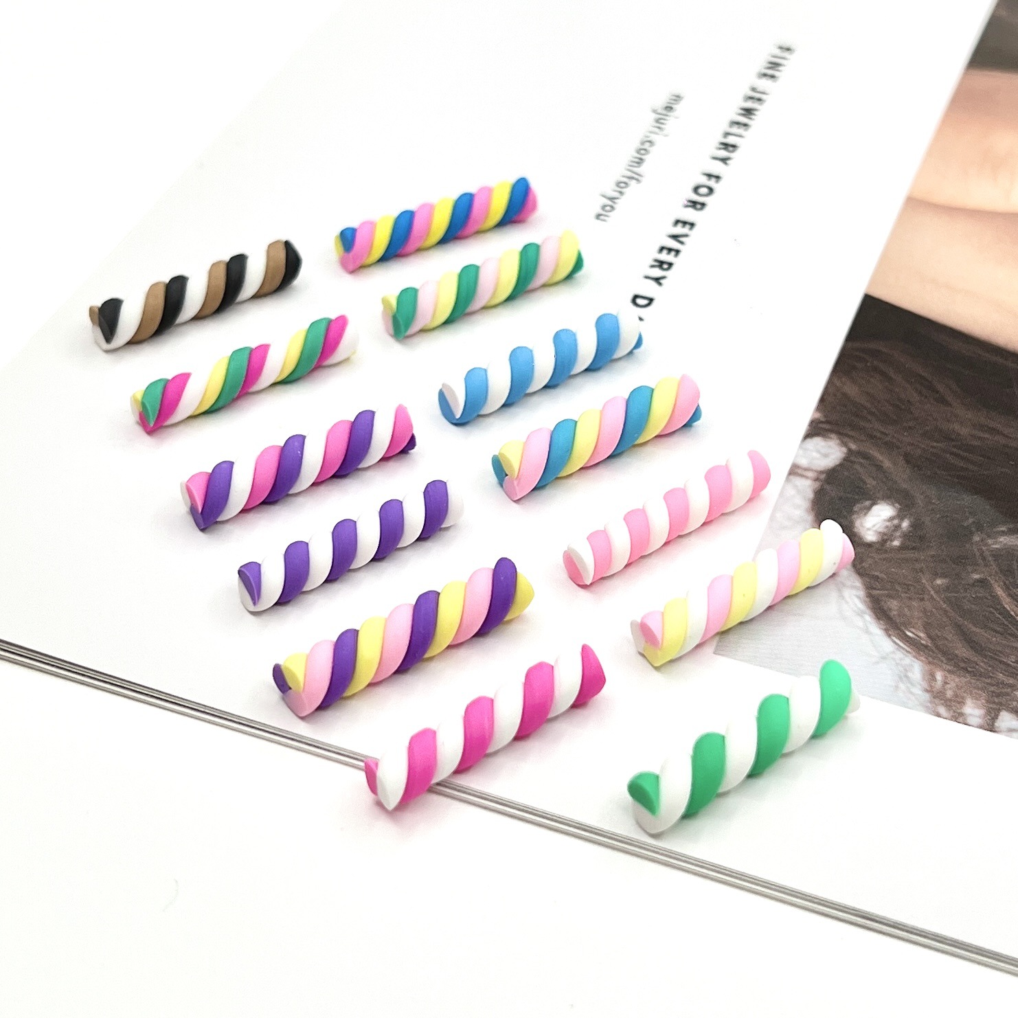 Прямые поставки фабрики мягкая керамика симуляция сахарной ваты цветной ватный прут еда игра крем клей ювелирные аксессуары